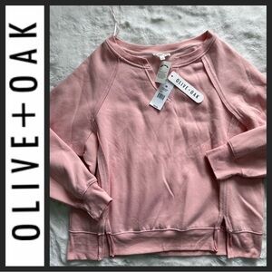 NWT Olive & Oak Pink Mineral Wash Women's Sweatshirt